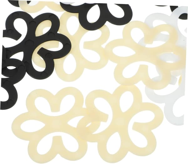 30 stk. blomsterformede bh-rygclips Usynlige skridsikre stropspænder til kvinder, sort beige hvid