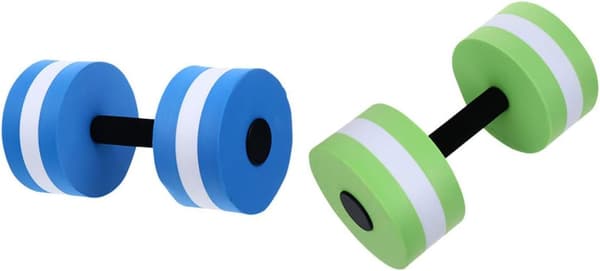 2 st. EVA-skumvattendumbbells med hög densitet, poolvikter, slitstarka, bärbara