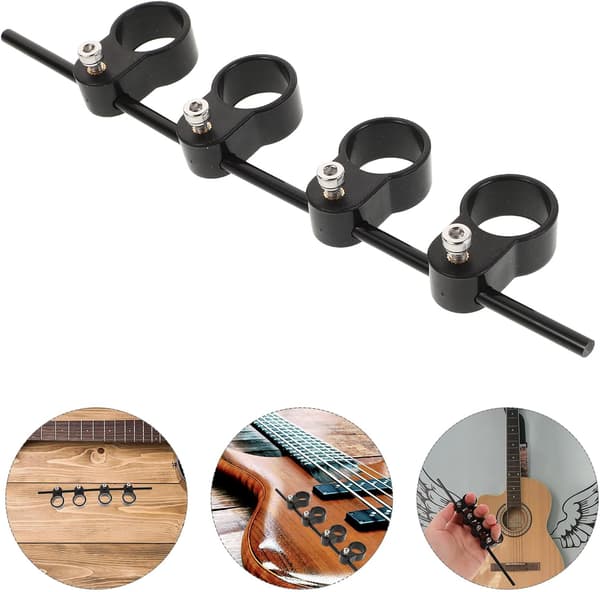 Fingerutvider for gitar og bass med elastisk koblingsstang, ABS- og silikonmateriale