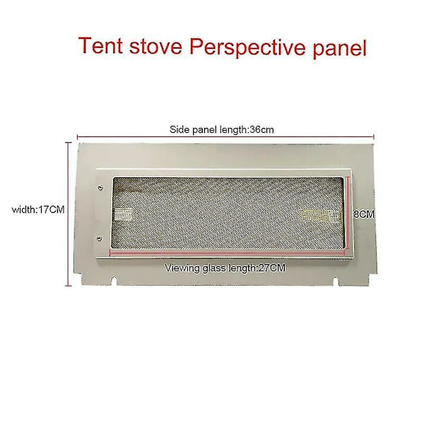 Titanium Pipetilbehør Teltovn Pipe 2.5|3M Teltovn Perspektiv Sidepanel Pipehette Campingtilbehør Bærbar Matlaging Glass Window Panel