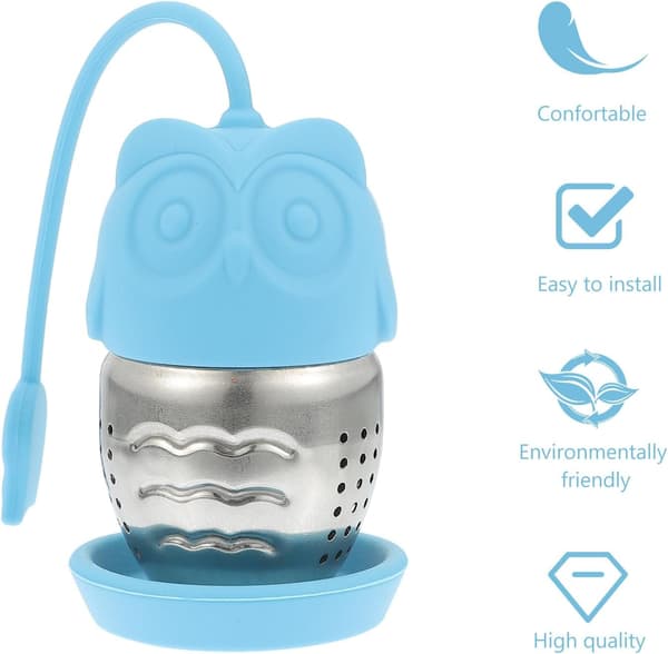 2 stk. te-infuser tefilter silikone rustfrit stål miljøvenlig tåler opvaskemaskine