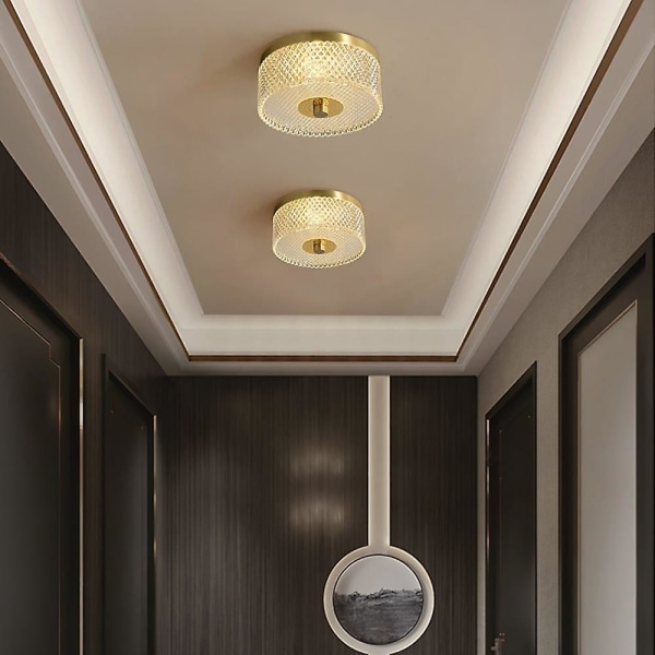 16cm Ø Loftlampe i Kobber Messing Moderne