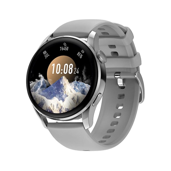 Smart Watch Pustetreningsskive Trykk Bluetooth Music Silver steel