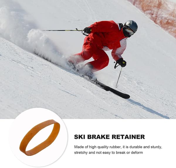 Gummiband för skidbroms 50 st 160 mm omkrets x 10 mm breda elastiska snowboardbromshållare