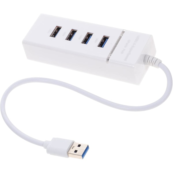 USB 3.0 Hub 4 Extra Portar Splitter Adapter Multifunktionell Kabel Vit Snabb Dataöverföring