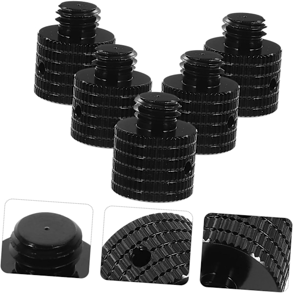 3/8 till 3/8 Kameraskruv Adapter Set Aluminiumlegering Ersättningsskruvar