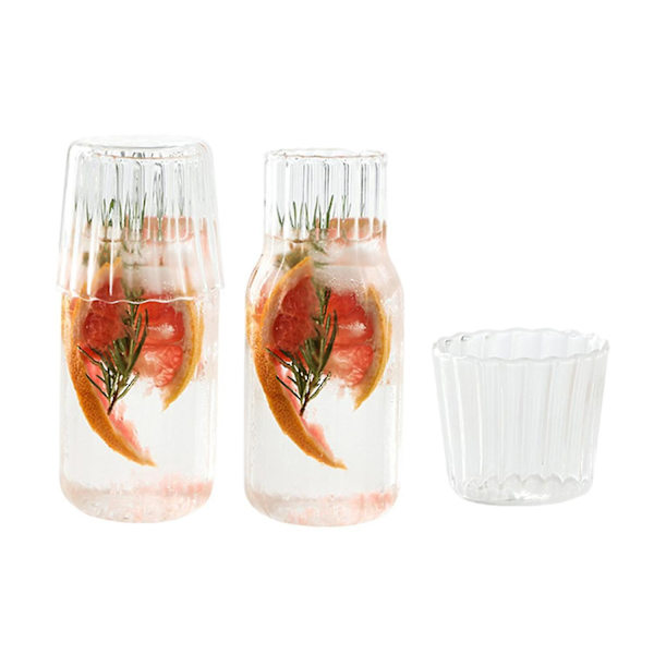 4-pack Vattenkanna Glas Kalla Varma Flaska Kopp Set Dricka