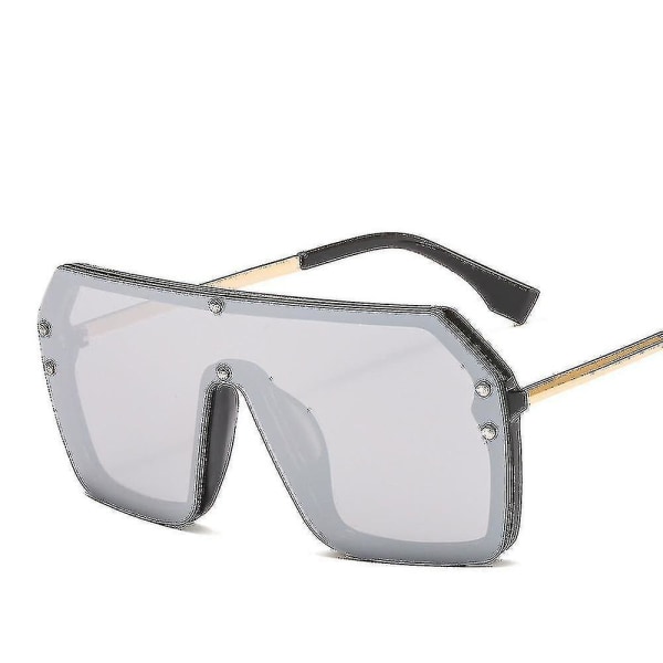 Solbriller Trendy F Letter Solbriller i ett stykke linse for menn og kvinner Mote Personlige solbriller Engros