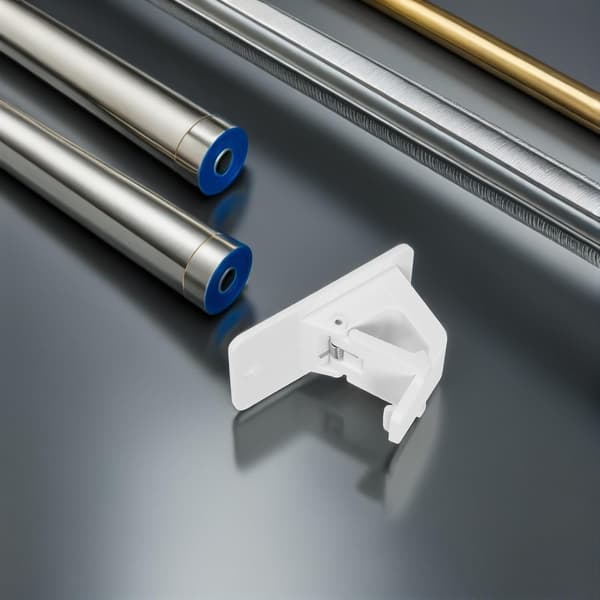 2 par kraftige gardinstangbraketter laget av solid ABS-plast, borefrie dusjstangkroker