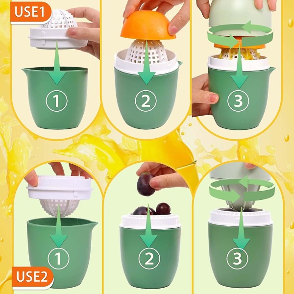 Bærbar Manuel Saftpresser, Dobbelt Brug Hurtig Klem Mini Manuel Citronpresser Bærbar Manuel Saftpresser Saftpresser Til Appelsiner Appelsiner Druer Vandmelon