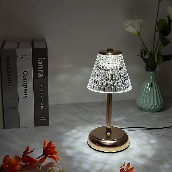 Krystallbordlampe Dekorativ Kunstnerisk USB Soverom Jenterom