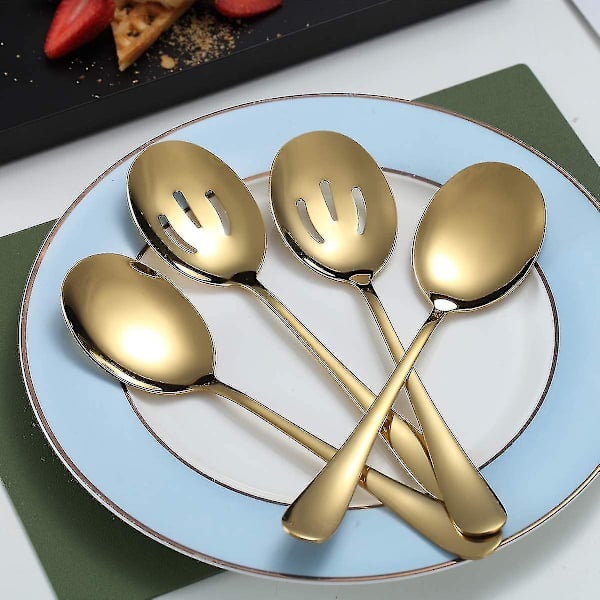 Guld Serverings Skeer 4 stk., Inkl. 2 Serverings Skeer 2 Spaltede Skeer
