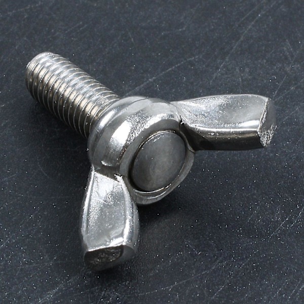 M6x16mm Vingmutter i Rostfritt Stål, Metallvingmutter, Hårdvara, Bult, Skruv