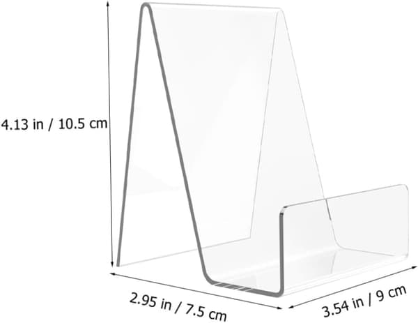 6 stk. akryl bogstandere lodrette displayholdere multifunktionelle bog- og CD-displayreoler velegnede