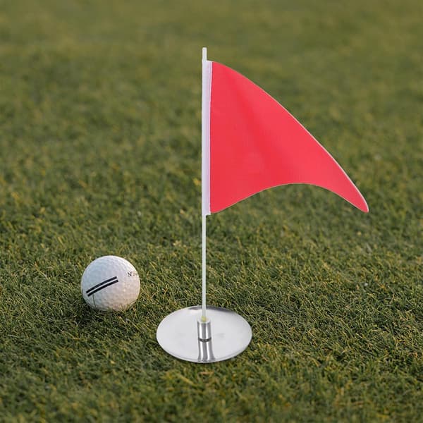 Golftreningsflagg med hullkoppsett i rustfritt stål, lite puttinggreenflagg