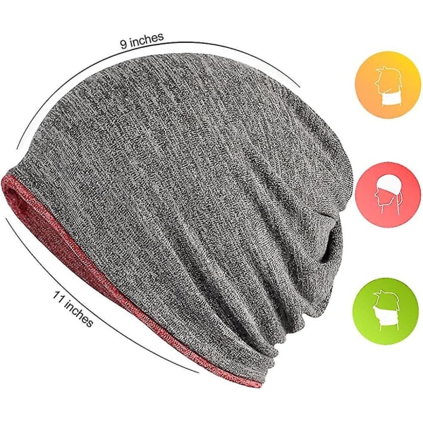 Män & Kvinnor Bomulls Casual Beanie Mjuk & Lätt Löpning Beanie Vuxen Kort Hatt Kemisk Hatt Casual Hatt Red