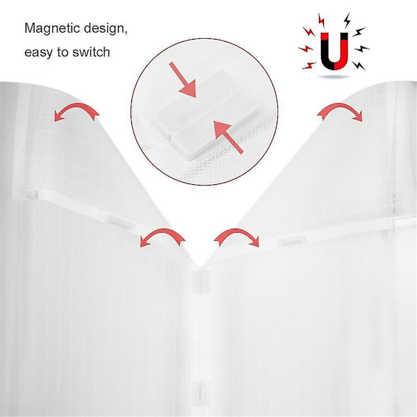 Sommar Myggnät Gardin Magnetisk Automatisk Stängande Dörr