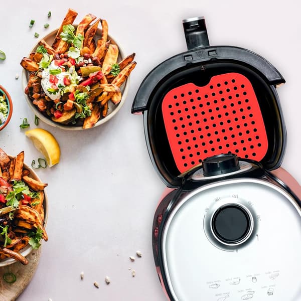 Silikon Bakeunderlag Airfryer Tilbehør Perforert Non-stick Varmebestandig