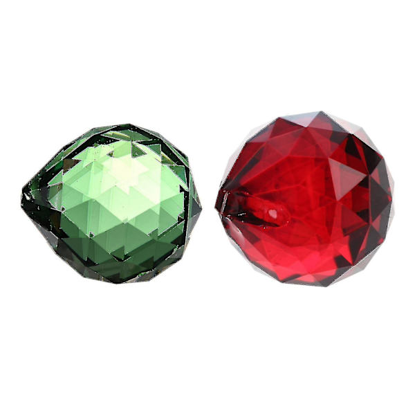 30 mm Röda Kristallklot Prismor