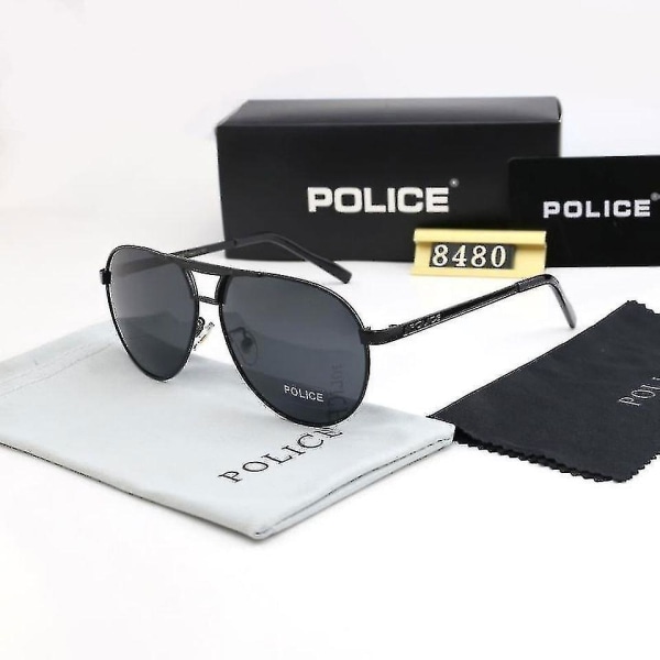 Poliisin miesten polarisoidut UV400-aurinkolasit Aviator-mallit