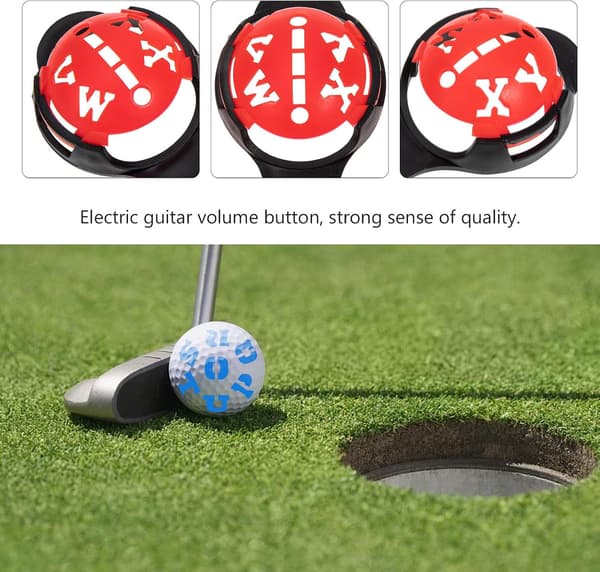 Golfbollsmarkörset med alfabet- och nummerstenciler, tillbehör för golfbollsfoder i plast