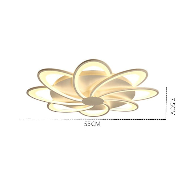 53cm Taklampe LED Stue Soverom Blomst Lampe
