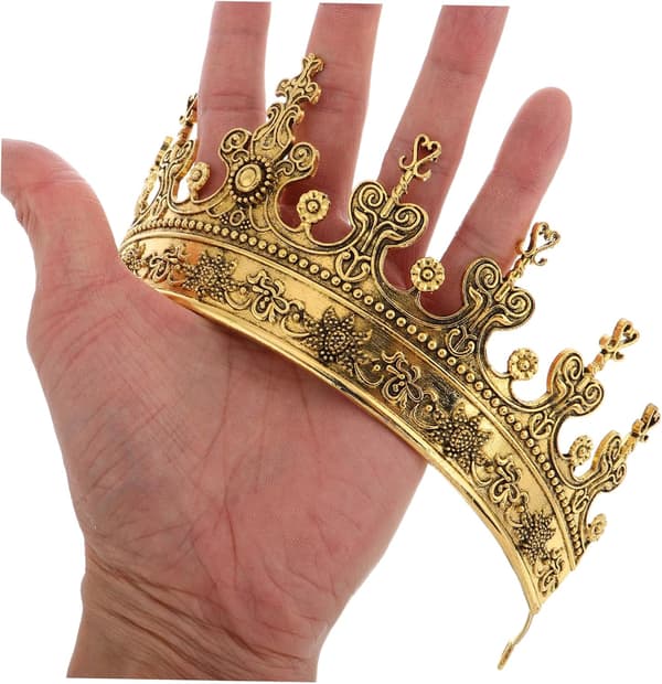 Kongekrone for menn Sinklegering Komfortabel passform Hodeplagg i kongelig stil med ergonomisk design