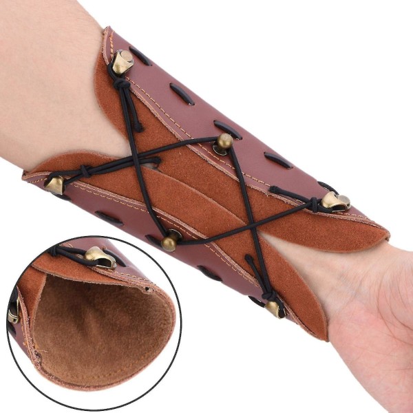 Bueskyting Leather Arm Guard Protection, Justerbar Lett Bueskyting Arm Safe Guard Protection