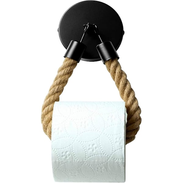 Håndvævet Hørtov Toiletpapirholder Retro Væghængt
