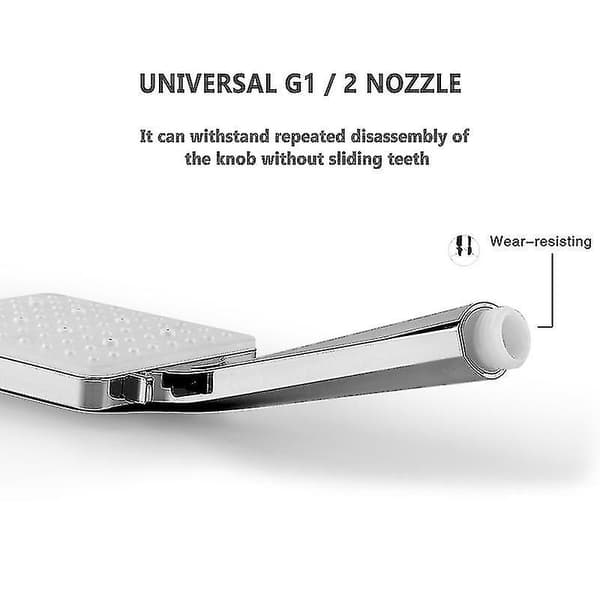 Universal Bruseshoved med 6 Justerbare Udløbstilstande G1/2 Interface Stor Udløbsplade