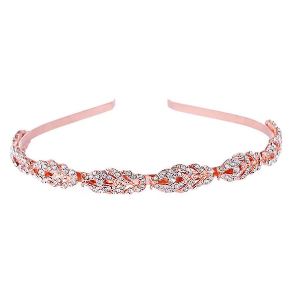 Blomsterdesign Rhinestone Krystall Bryllupshodeband Brudesmykker Enkelt Design Bryllupshodeband
