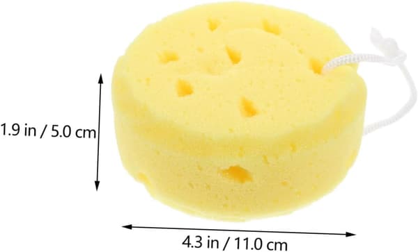 Badsvamp Duschluffa 4 st rund Mjuk Exfolierande Kroppsskrubb Skonsam Rengöring Duschartiklar
