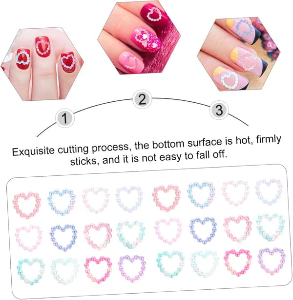 1 pose perle neglekunsttilbehør for DIY manikyr delikate negledekorasjoner