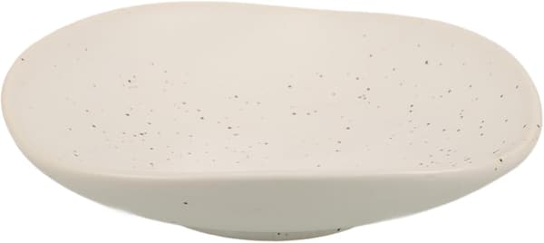 Keramisk smykkebakke, ringfad, hvidglaseret pyntefad, toiletbordorganizer 5-tommer