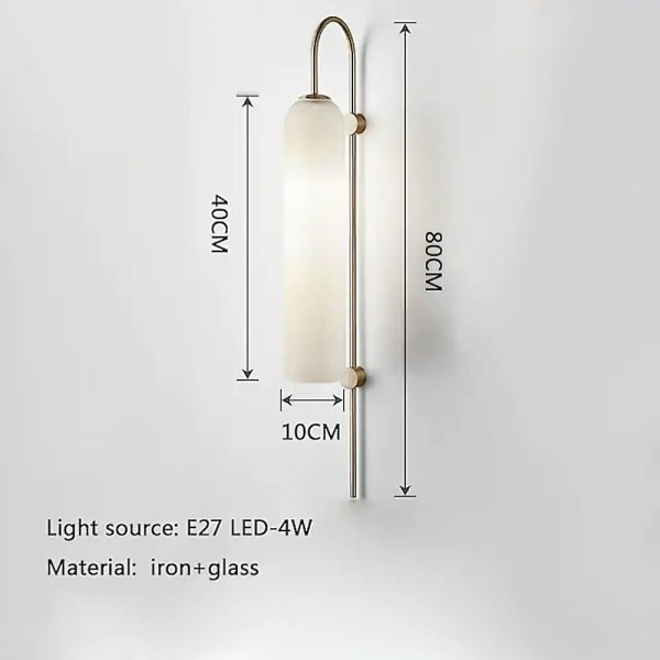 Vegglamper Lampetter Stue Glass Lys 220-240v
