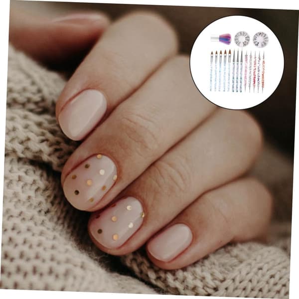 Manicure Pen Børste Tilbehørssæt 6 stk. Neglekunst Malerværktøj til DIY Neglesæt
