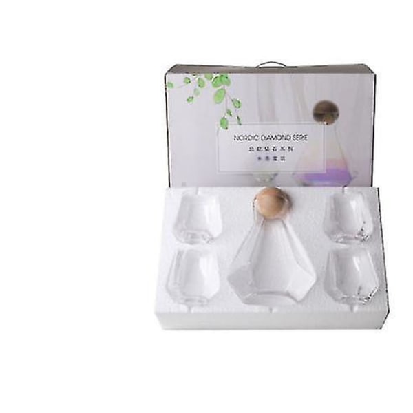 5-pack Glasvattenkokare, Nordisk Geometrisk Kanva, Set