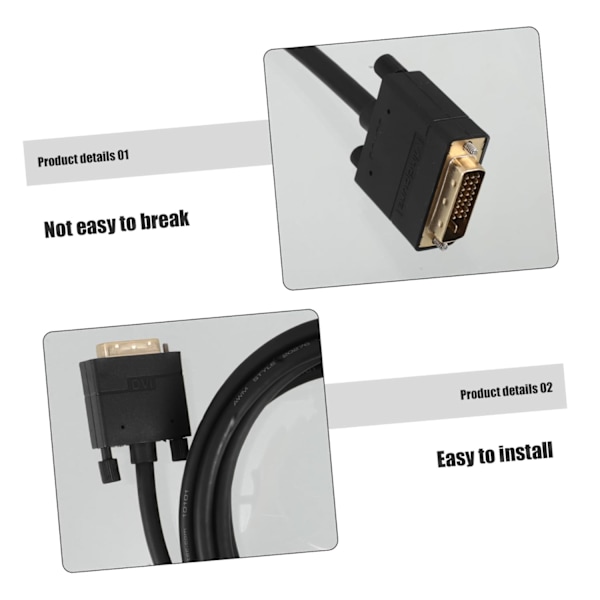 to Kabel Skærmkabel Guldbelagte Stik Single Link til HDTV Projektor Computer