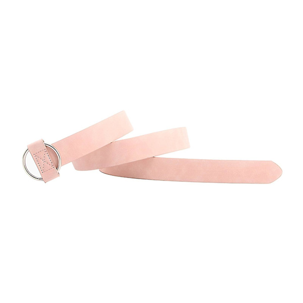 Talje Bælte Poleret Metal Spænde Retro Kunstlæder Ensfarvet Kvinder Kjole Bælte Taljebånd Tøj Tilbehør Pink