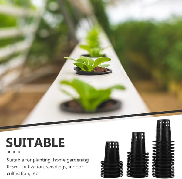 50 stk. plastiknetpotter hydroponiske plantekurve netkopper til hydroponisk system havepotter