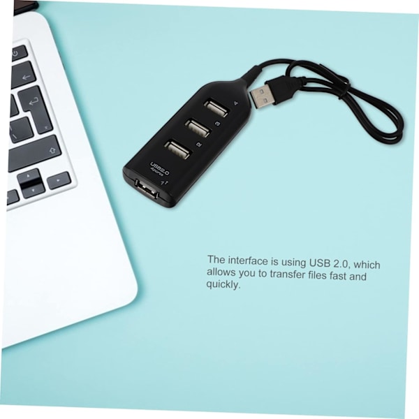 2 kpl USB 2.0 Hub Käytännöllinen USB-jakaja 4-porttinen laajennin kodin ja toimiston mukavuuteen