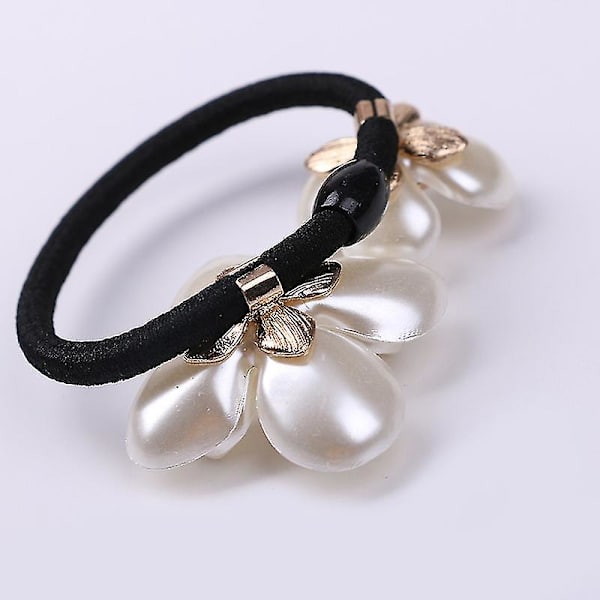 Kristallblommor Hårband Hårsnoddar (2 st, Beige)
