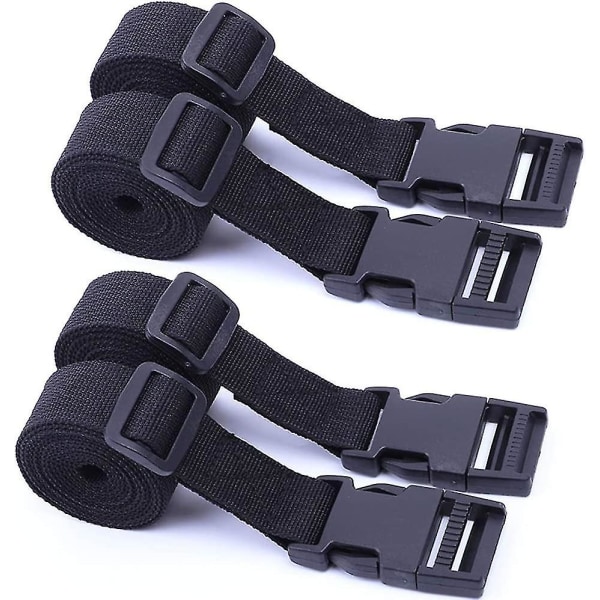 Webbing 25mm Black Nylon Luggage Strap Flat Side Release Buckles Suitcase Luggage Strap Gift