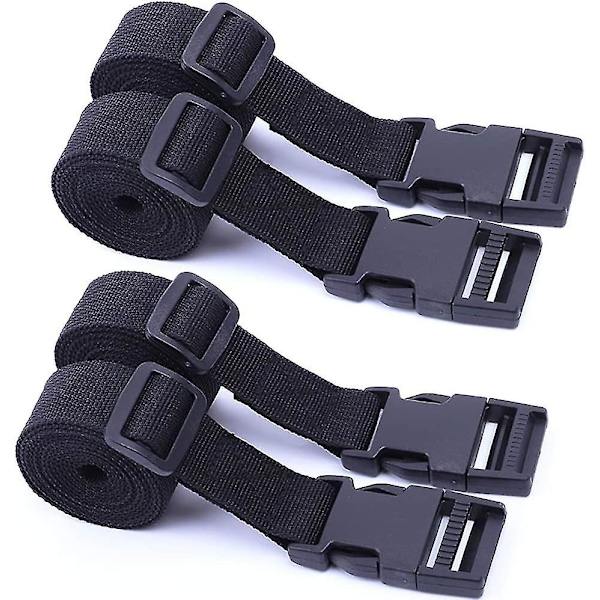 Webbing 25mm Sort Nylon Bagagerem Sort Siden Frigivelse Spænder Kuffert Bagagerem Gave
