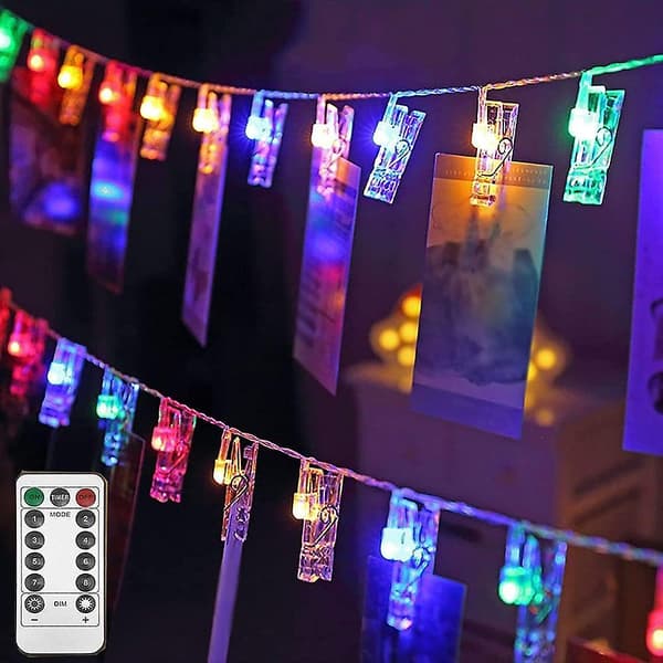Fotoklips Lyslenke LED Fe 8 Moduser Romdekor