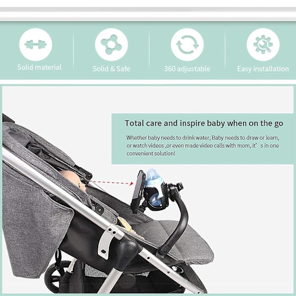 Kopholder til Barnevogn Buggy Universal Cykelkopholder Buggy Flaskeholder Gave