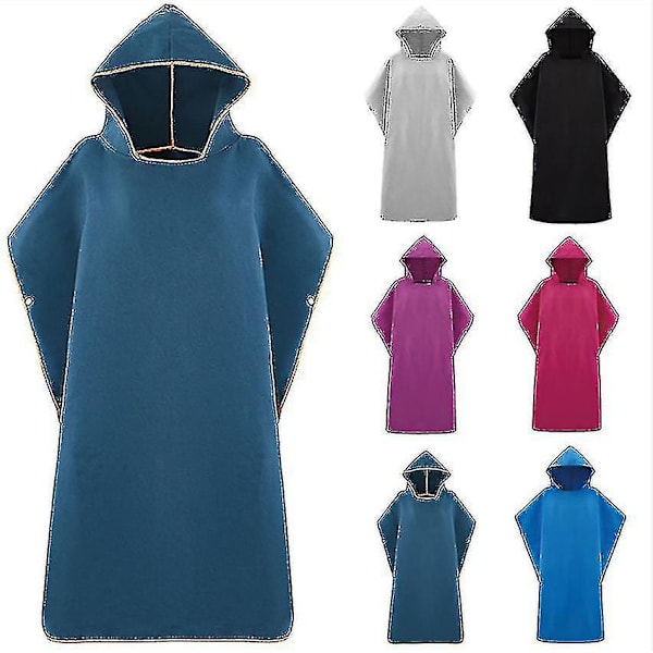Mikrofiber Hettehåndkle Menn Kvinner For Svømming Strand Reise Hurtig Tørking Skiftende Kappe Badehåndkle Badekåpe Surf Poncho Sauna Playa Gray
