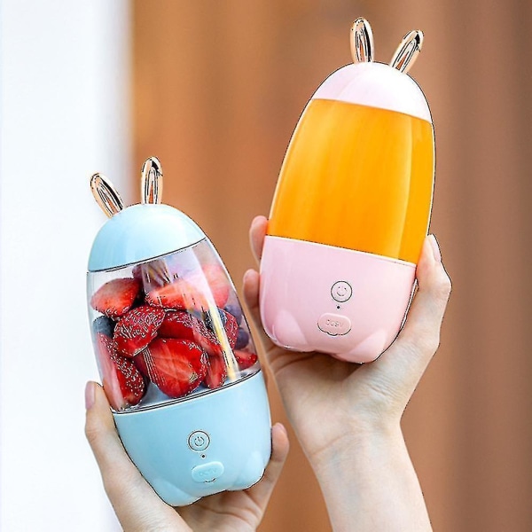 Bærbar Blender med Fire Blader, 330ml, Slitesterk Saftkopp
