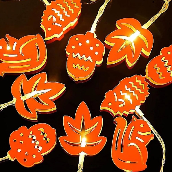Høstdekorasjon Thanksgiving LED Jern 3m-20leds Lyslenke