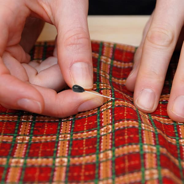 200 stk svarte dråpehode-synåler 5x55 mm for stoff, broderi, quilting